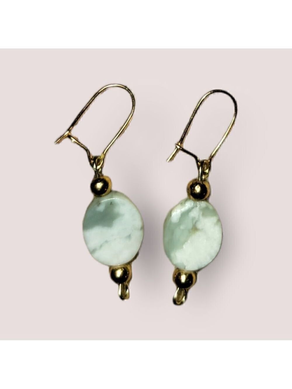Oval Stone Dangling Earrings